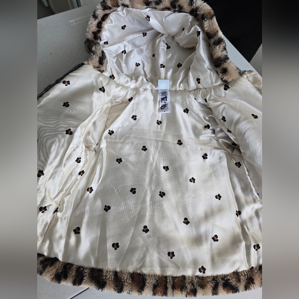 Little me Jacket & coat Leopard print kids Size 18M - Picture 6 of 13